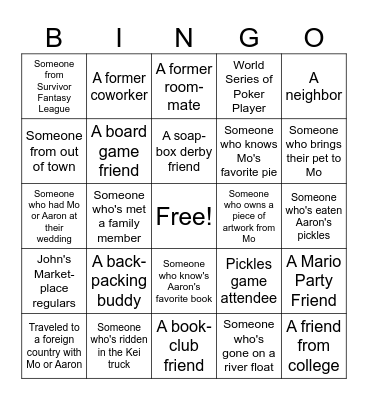 Who knows Us How? Bingo Card