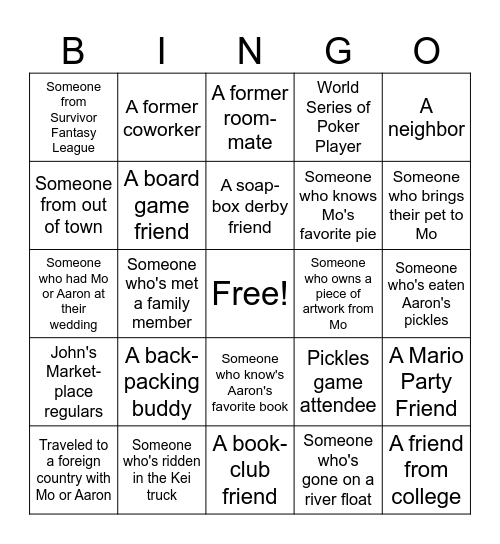 Who knows Us How? Bingo Card