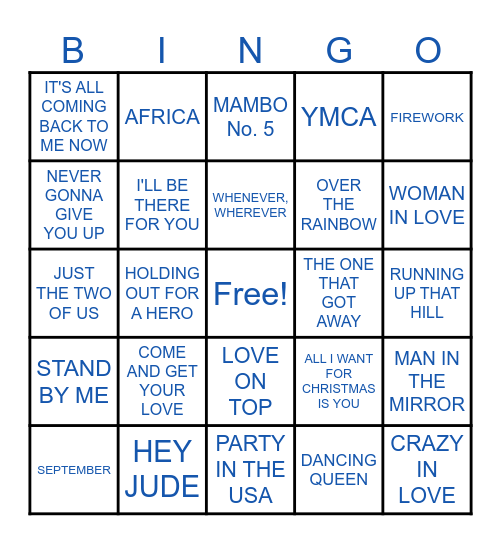 CAMP OAKES Bingo Card
