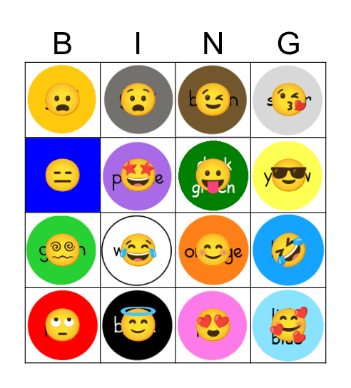 Colour Bingo Card