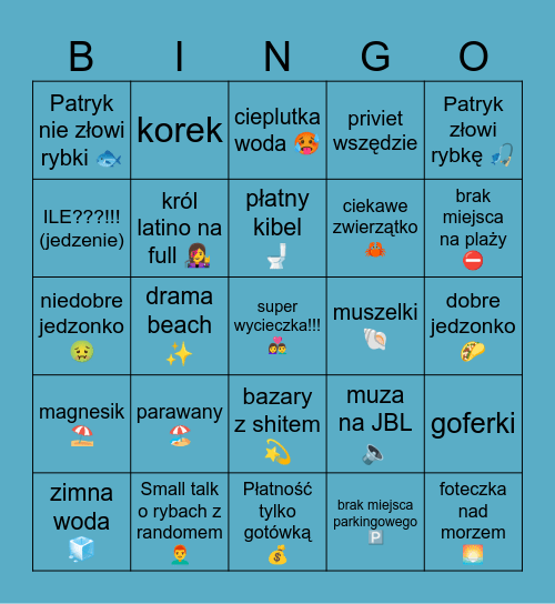 Starzy nad morzem 2k26 Bingo Card