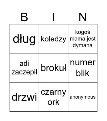 discord Bingo Card