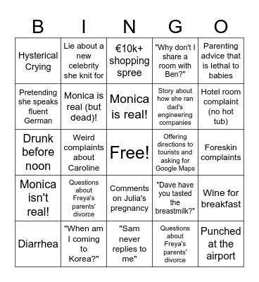 Kathleen in Vienna Bingo Card