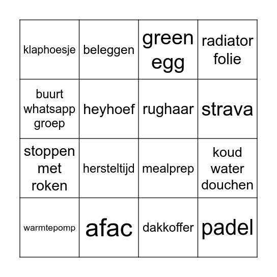 MID MIDLIFE BINGO Card