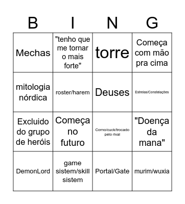 MANWHA Bingo Card