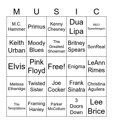 Music_08152026 Bingo Card