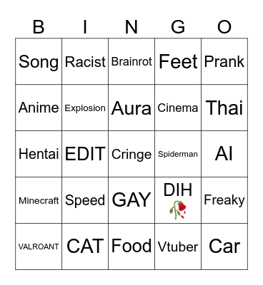 w/ Bingo Card