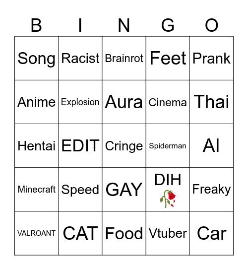 w/ Bingo Card