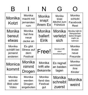 Monika Festival Bingo Card