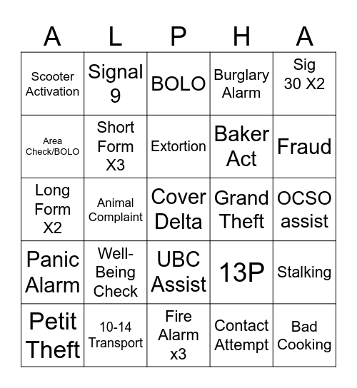 FALL 2026 BINGO!!! Bingo Card