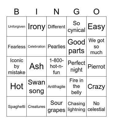 Le Sserafim Bingo Card