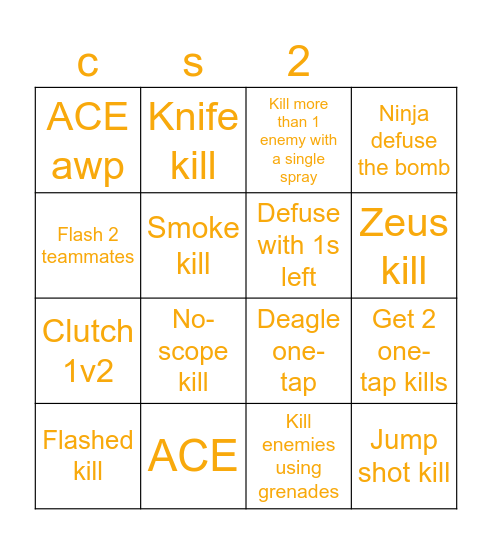cs2 Bingo Card