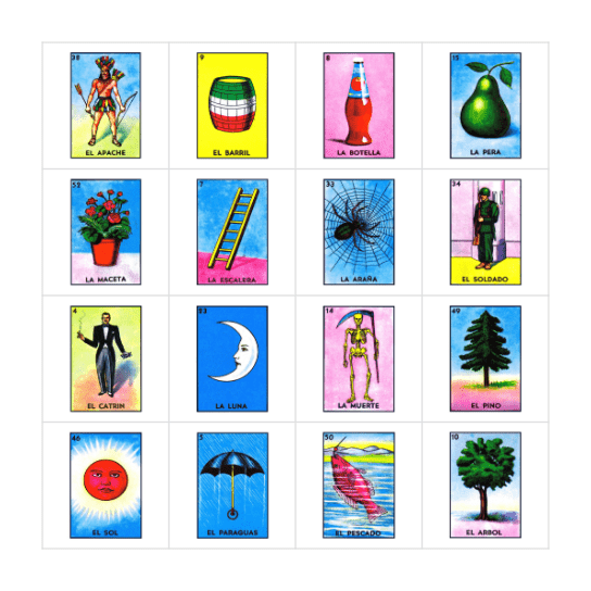 Loteria Bingo Card
