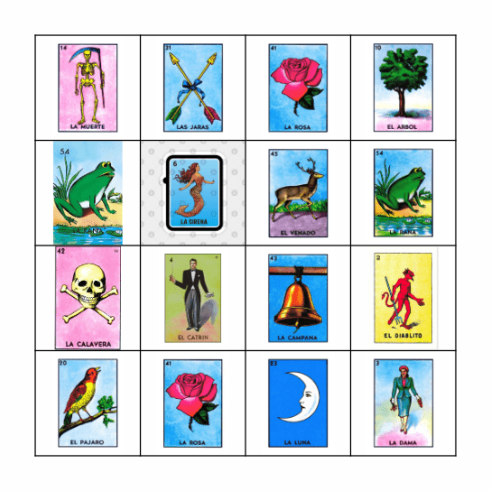 Loteria Bingo Card