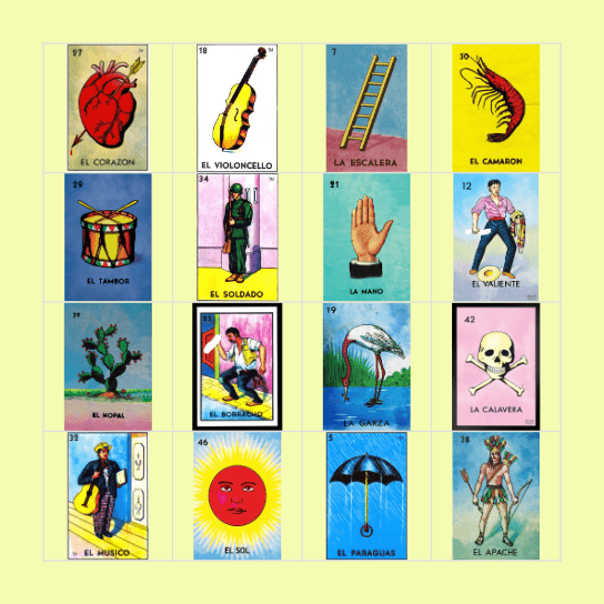 Loteria Bingo Card