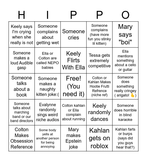 Bingo was his name o Bingo Card