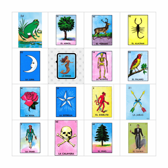 Loteria Bingo Card
