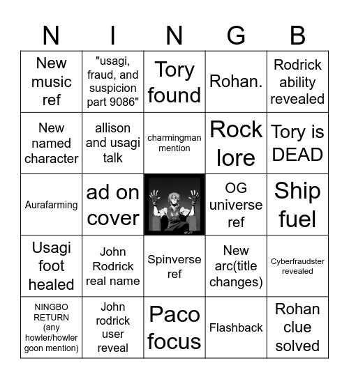 JOJOLANDS CHAPTER 39 NINGBO BINGO Card