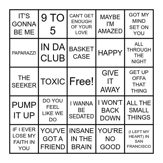 MYSTERY CATEGORY #1 Bingo Card