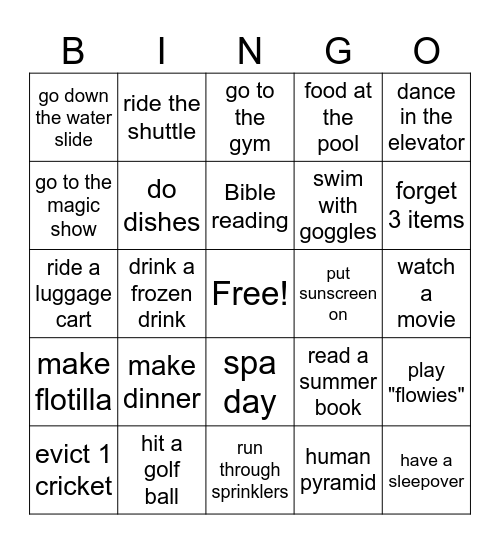 Palm Springs '26 Bingo Card