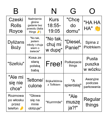 Riccardingo Bingo Card