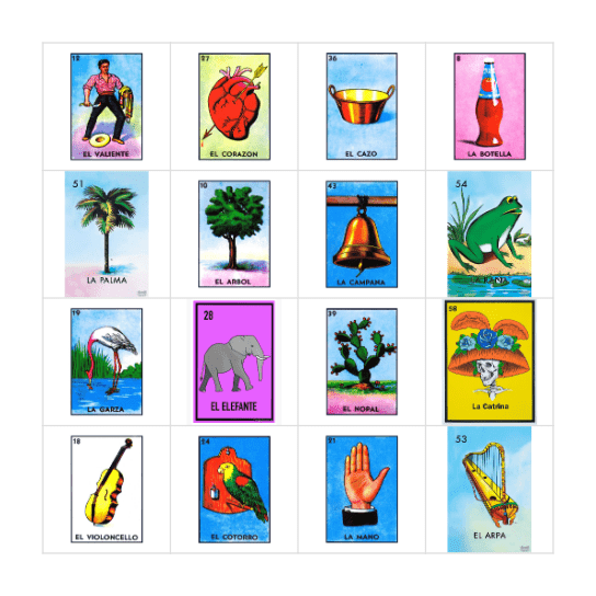 Loteria Mexicana Bingo Card
