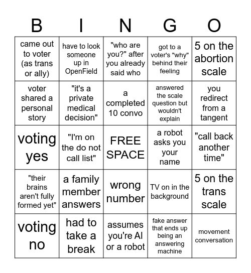 PROMO Deep Canvass BINGO Card