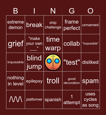 recent tab bingo race 54 Bingo Card