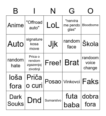 DM B Bbbbingo Card
