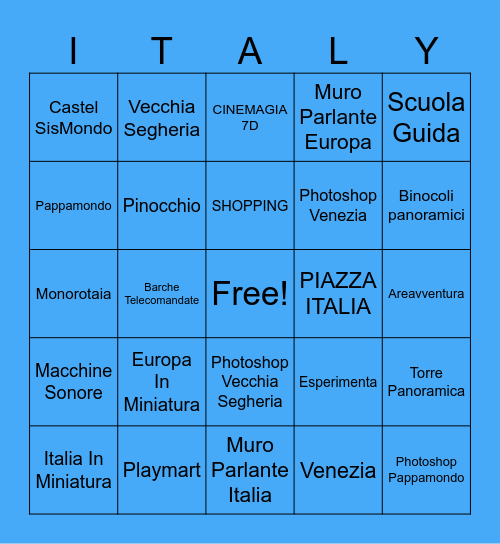 Previsioni Italia In Miniatura 2026 Bingo Card