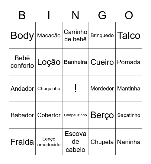 Bingo do Mattheo Bingo Card