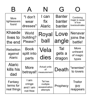 The Hurricane Wars Bingo Card