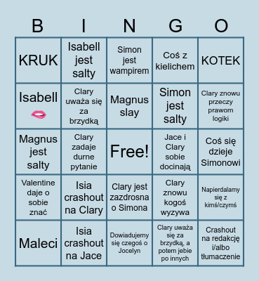 PIEKŁO (czytanie darów anioła) Bingo Card