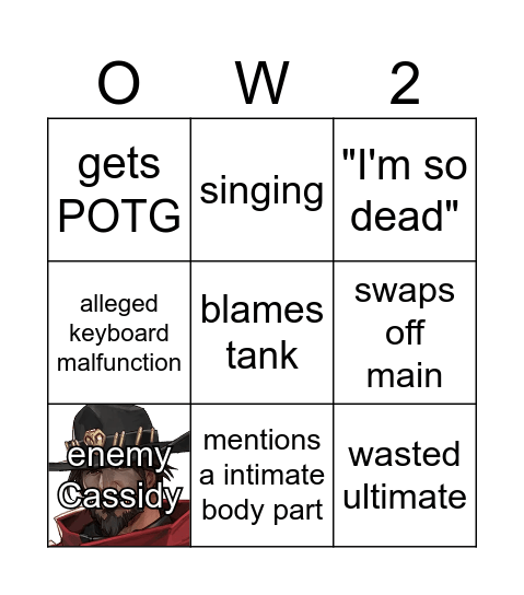 Fern Skill Issue Bingo Card