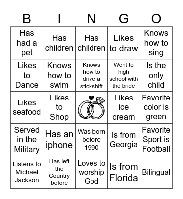 Hi Family and Friends! Bingo Card