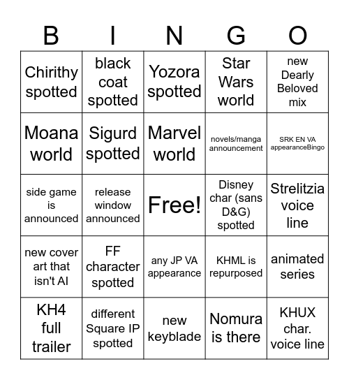 SKDO New 2026 KH News Bingo Card