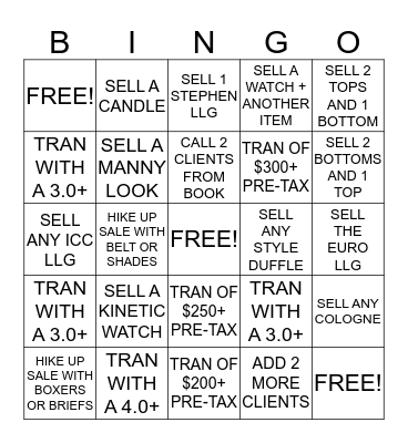 Michael Kors Men's BINGO Card