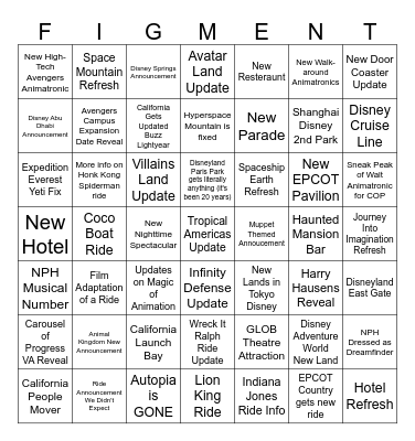 Horizons Presentation Bingo Card
