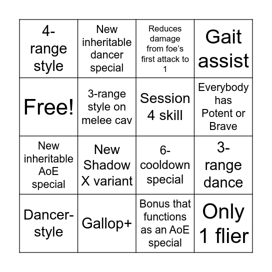 CYL 10 Bingo Card