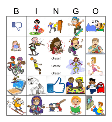 Actividades - Unidad 3 Bingo Card