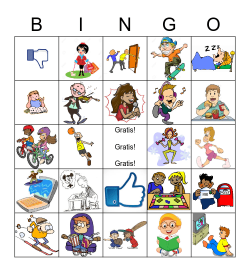 Actividades - Unidad 3 Bingo Card