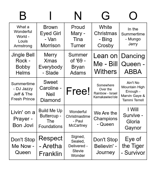 Timeless & Seasonal Bingo Card