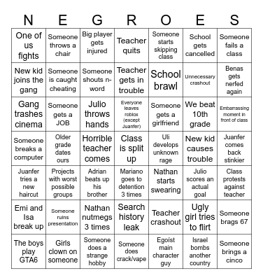 2026-27 School Year Bingo Card