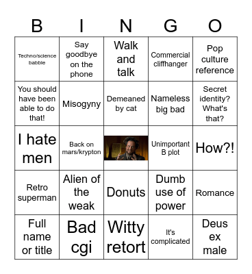 Cw Supergirl Bingo Card