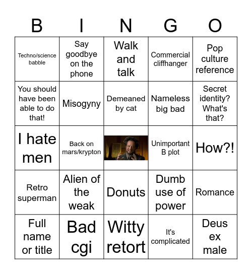 Cw Supergirl Bingo Card