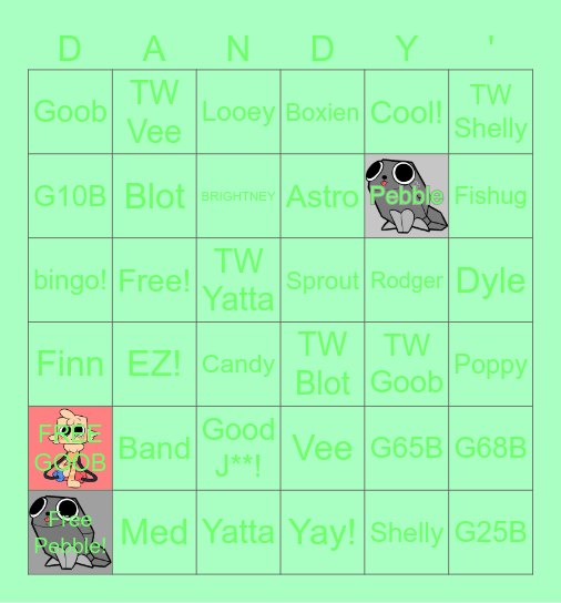 Bingo Goob Bingo Card