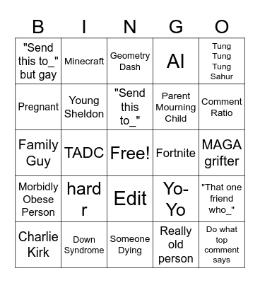 Instagram Reels Bingo Card