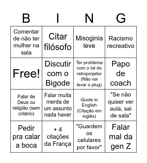 Biguel Mruno Bingo Card