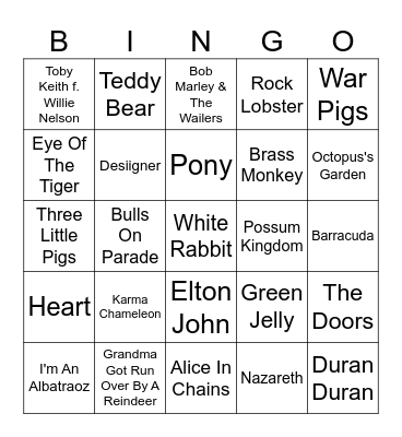 Welcome To Nature Bingo Card