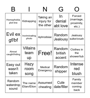 Gay drama stereotypes Bingo Card
